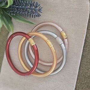 Buddha Bangles Girls Bracelet Golden Tone. See Measure In The Photo